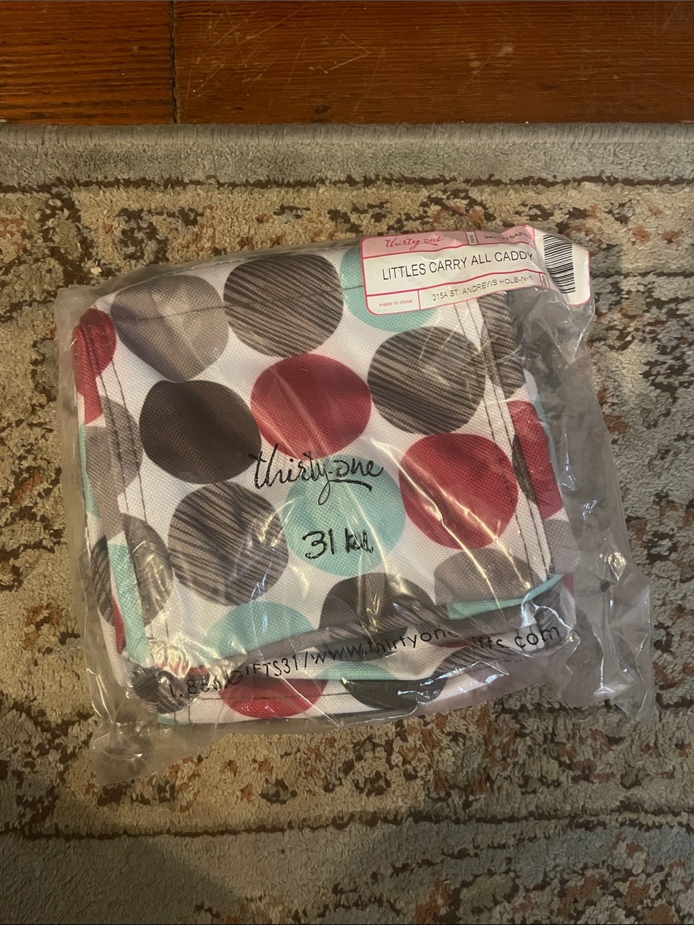 NWT thirty-one polka dot Littles Carry All Caddy